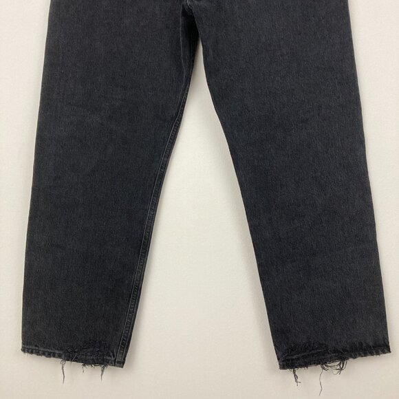 NWT Agolde 90s Crop in Shutter Size 28 Distressed Cotton Button Fly Frayed Hem - Picture 9 of 15